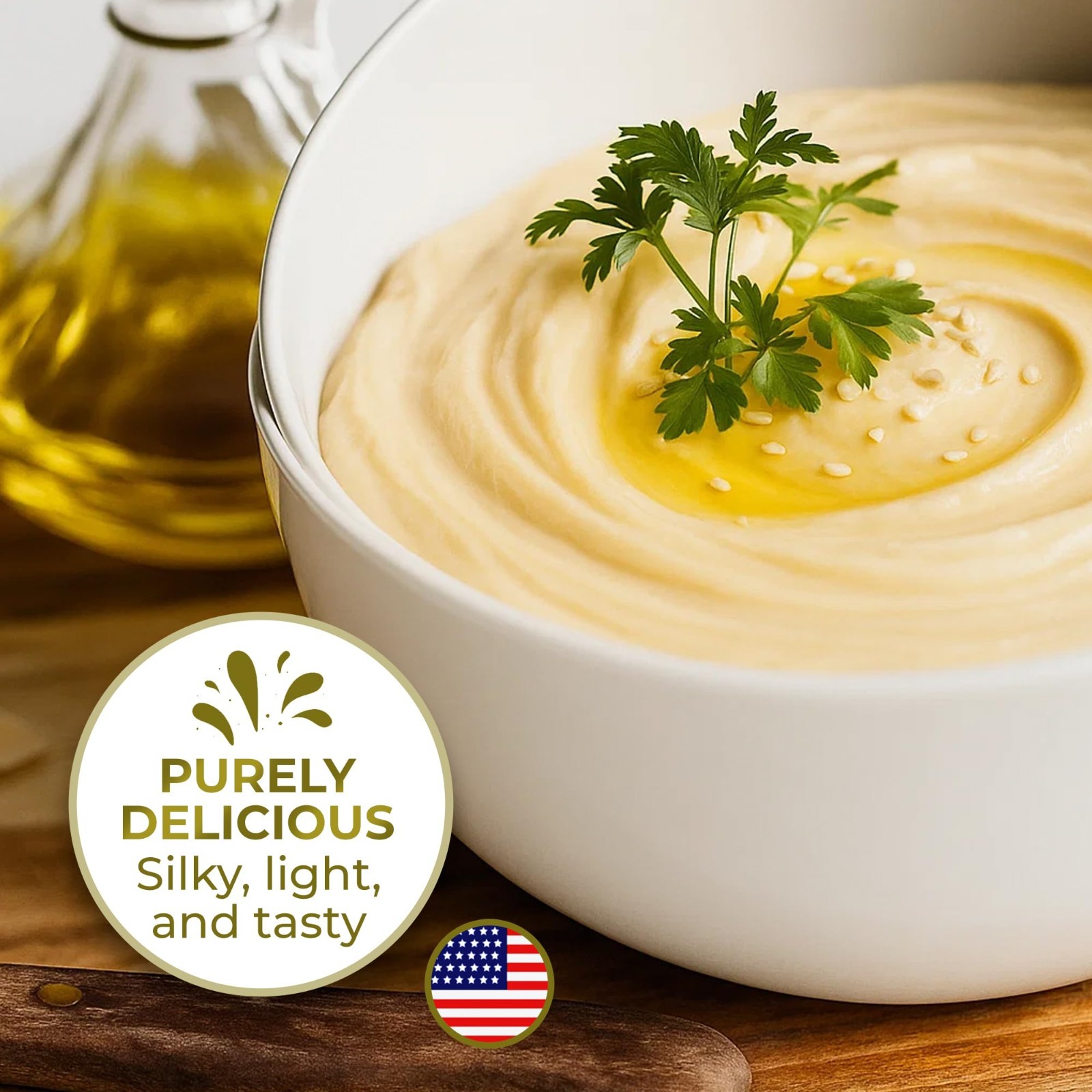 Organic Sesame Tahini – USDA Certified, Non-GMO, Kosher – 8 Lb Pack