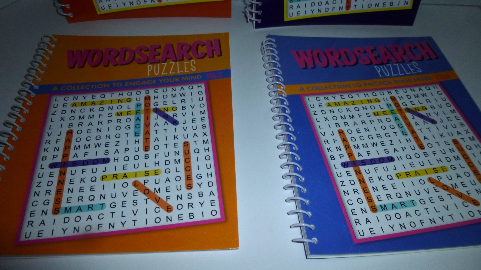 Lot of 4 Vision St. Word Search Puzzle Books – Vol. 3, 4, 5 & 6 – Brand New!!