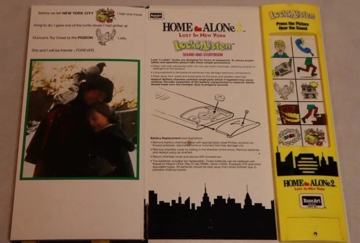 HOME ALONE 2 LOST NEW YORK VTG SOUND & STORYBOOK LOOK ‚N LISTEN ELECTRONIC 1992