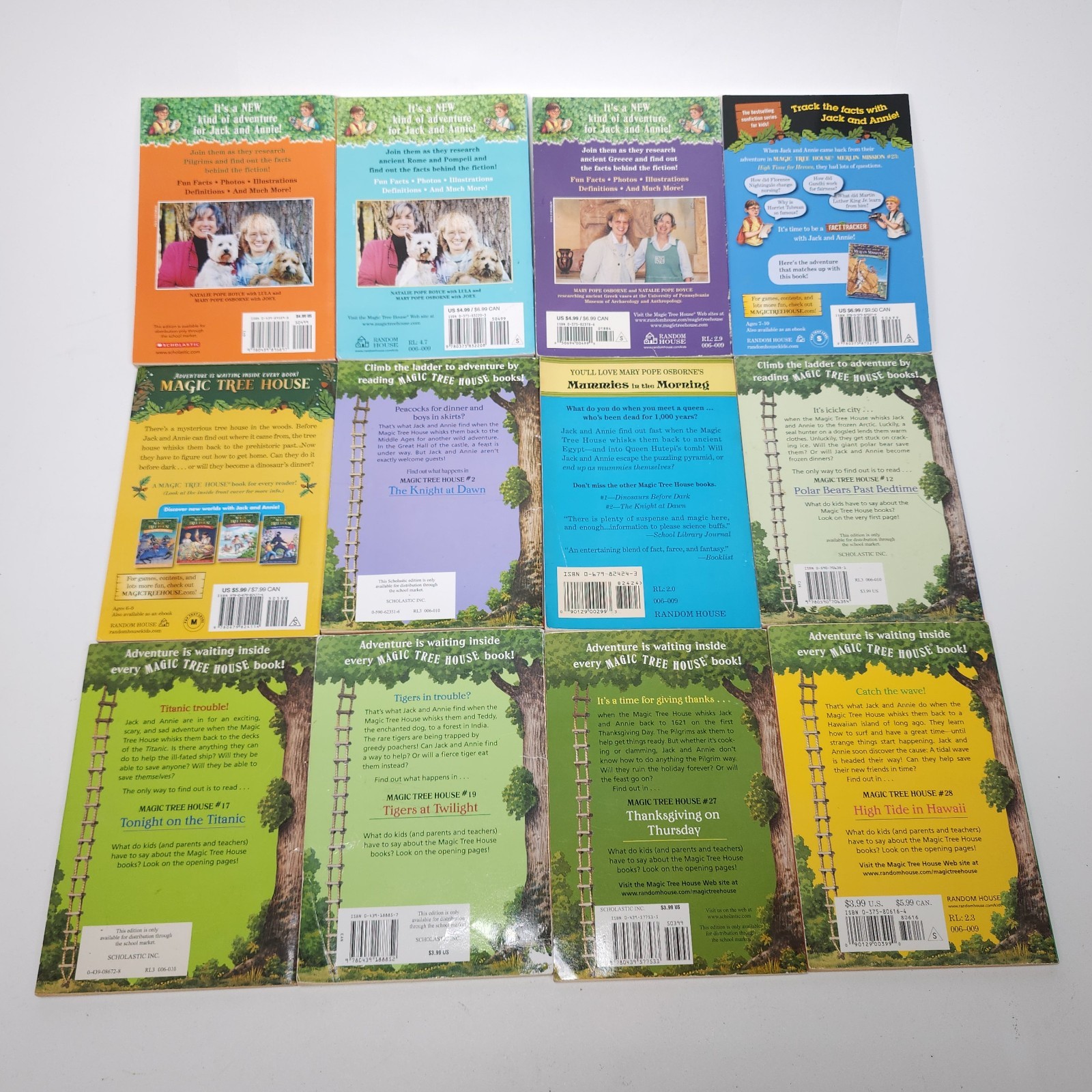 Lot of 12 Magic Treehouse Fact Tracker Non-Fiction Book Historical Fiction Books