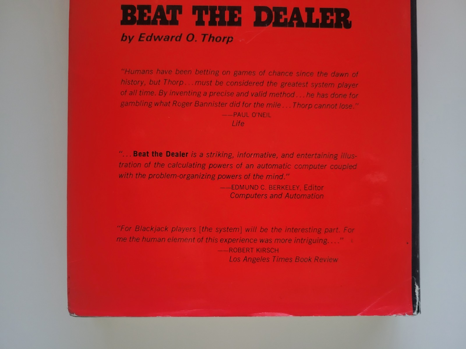 1967 BEAT THE MARKET HARDCOVER SCIENTIFIC STOCK MARKET SYSTEM EDWARD O. THORP HC