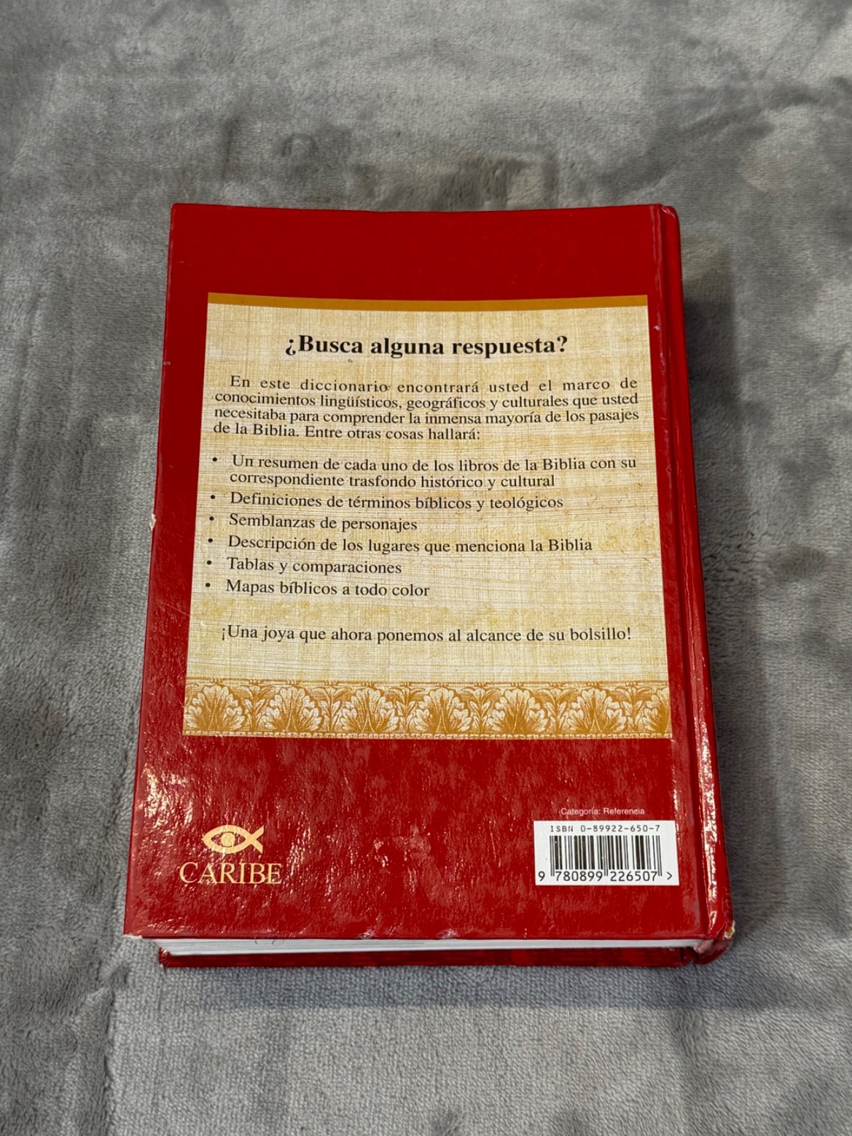 DICCIONARIO ILUSTRADO DE LA BIBLIA By Wilson M. Nelson 1977 Hardcover