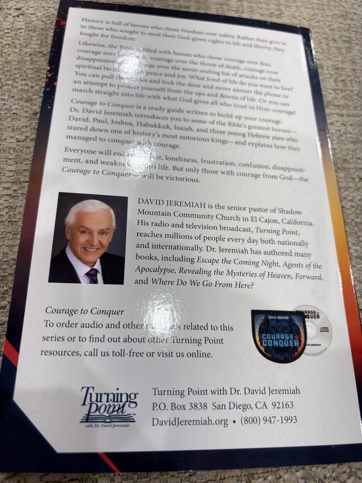 Courage To Conquer Study Guide (2021, Paperback) By David Jeremiah Leaders Guide