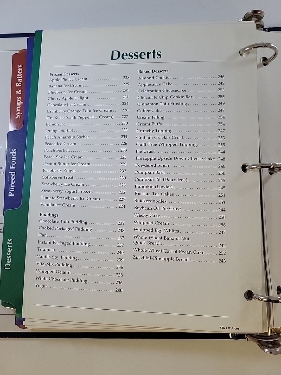 Whole Food Recipes for Better Living Binder by Vita-Mix from 2007