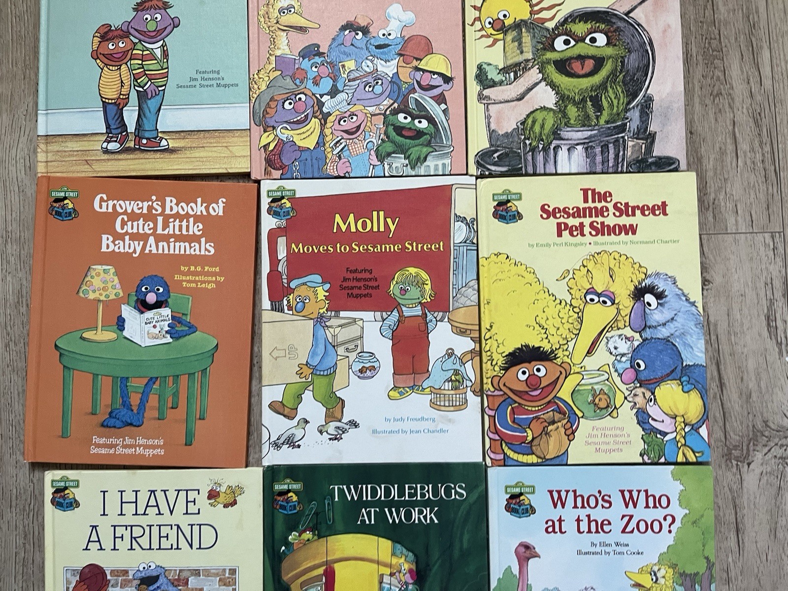 Sesame Street Book Club Book Lot of 12 Vintage 1980 Hardcover Freddie Twiddlebug