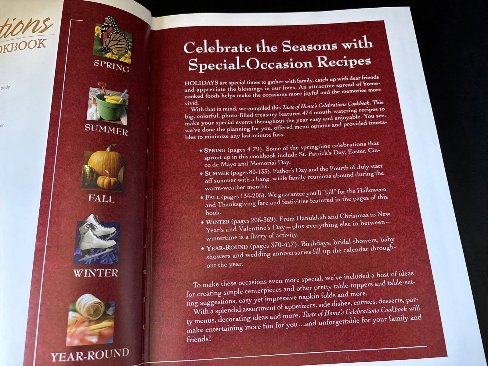 TASTE OF HOME CELEBRATIONS COOKBOOK-432 PAGES-HARDBACK