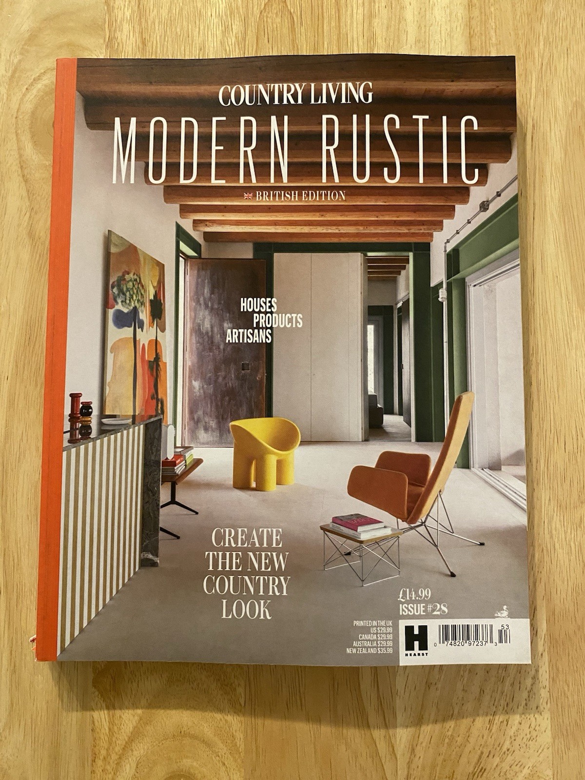 Country Living Modern Rustic British Edition Book Magazine Home US SELLER DAMAGE