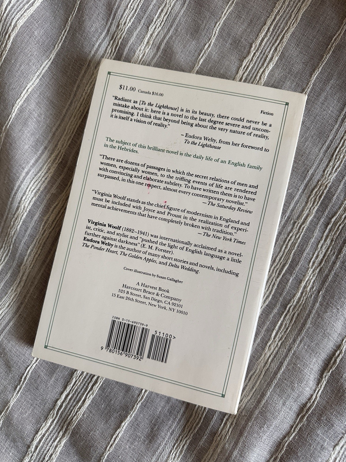 Virginia Woolf To the Lighthouse Paperback Foreword Eudora Welty Harcourt