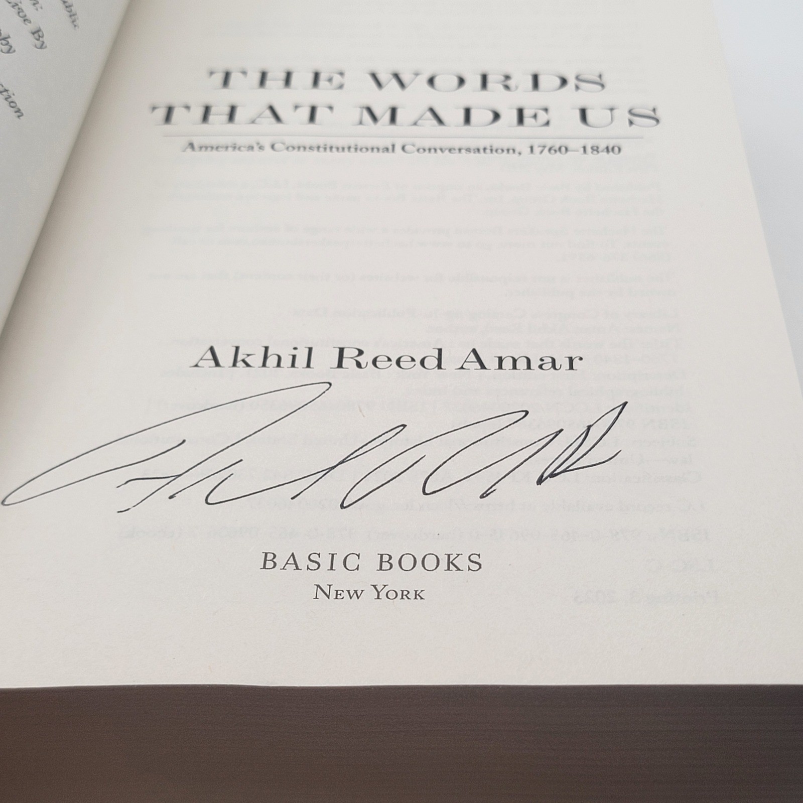 Signed Akhil Amar The Words That Made Us Hardcover Signed 1st Ed History Law Ex
