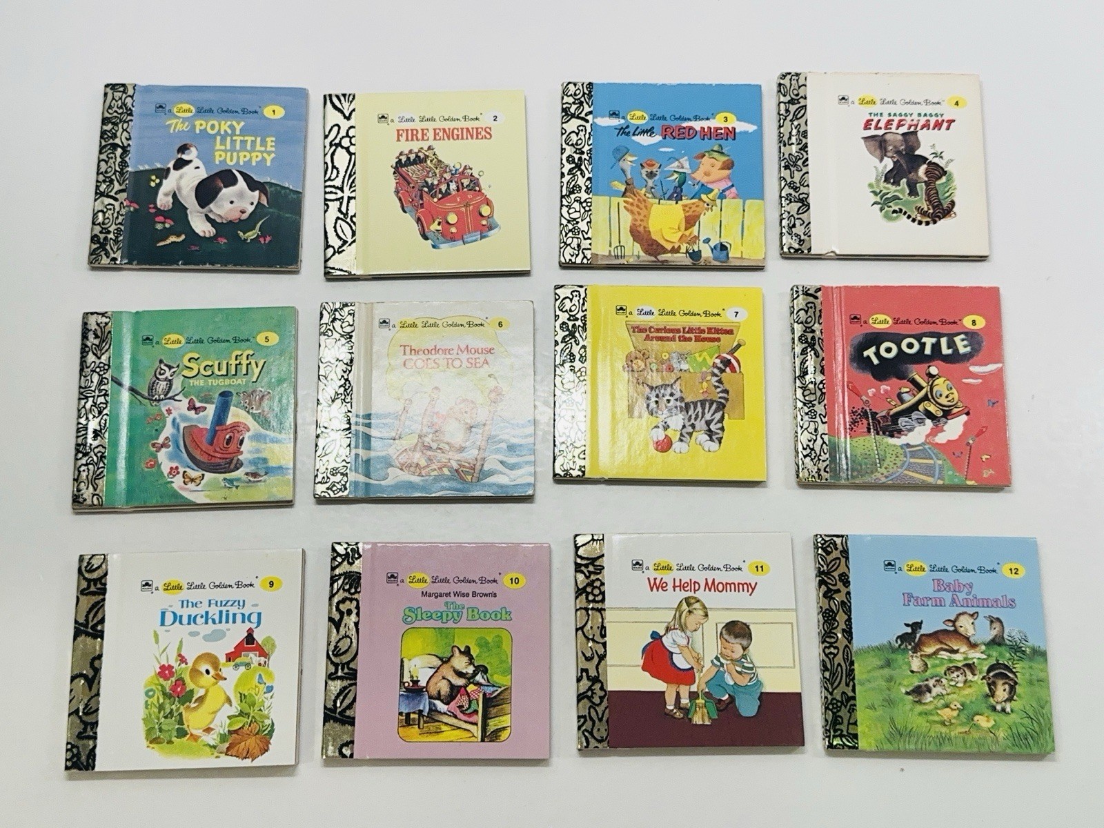 Little Little Golden Mini Books 1-12 Set Vintage