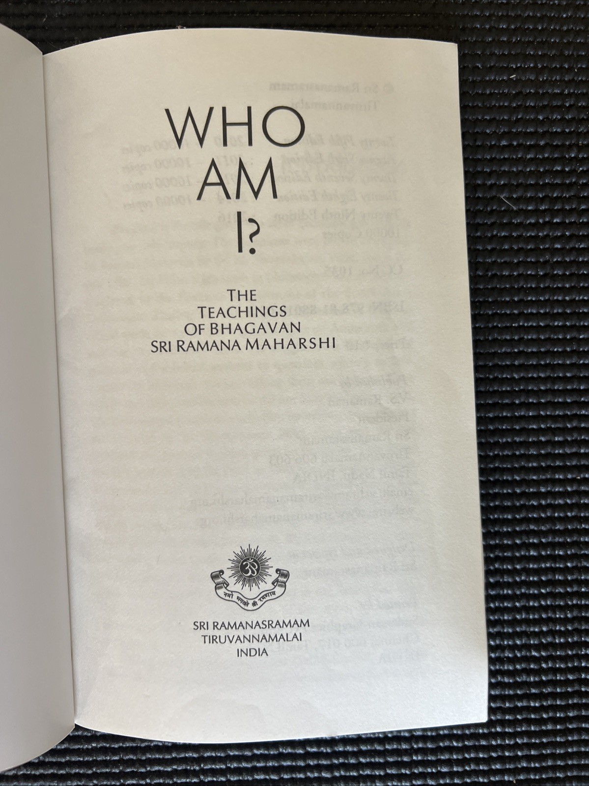Sri Ramana Maharshi’s Words of Grace Self Inquiry & Who Am I Teachings Book