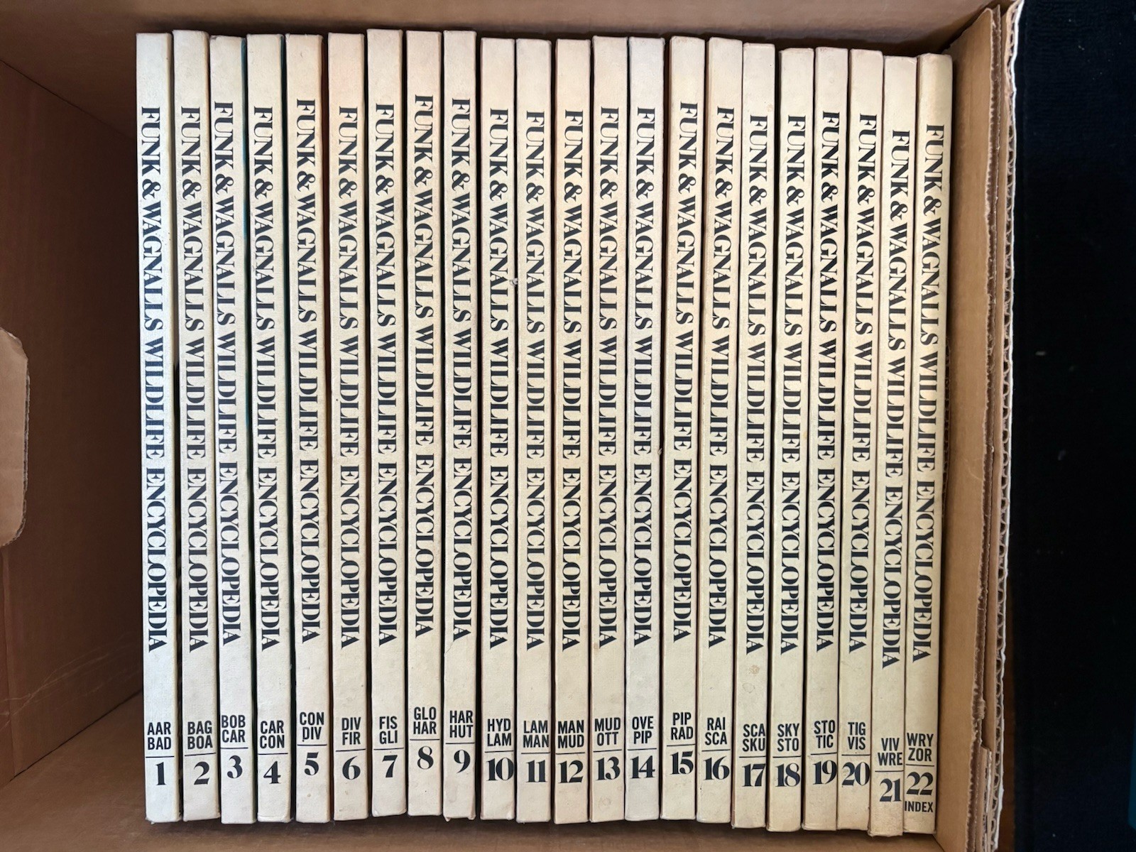 Funk & Wagnalls Wildlife Encyclopedia 22 Vol Set HC Illustrated 1974
