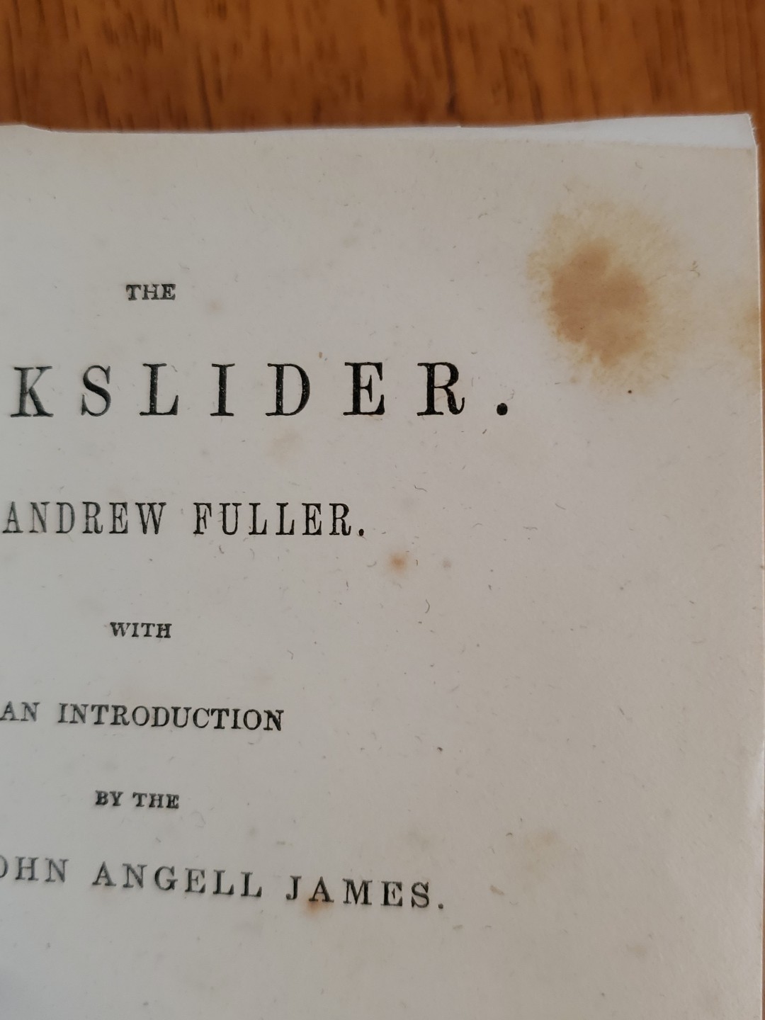 1800s Backslider By Andrew Fuller Hardcover