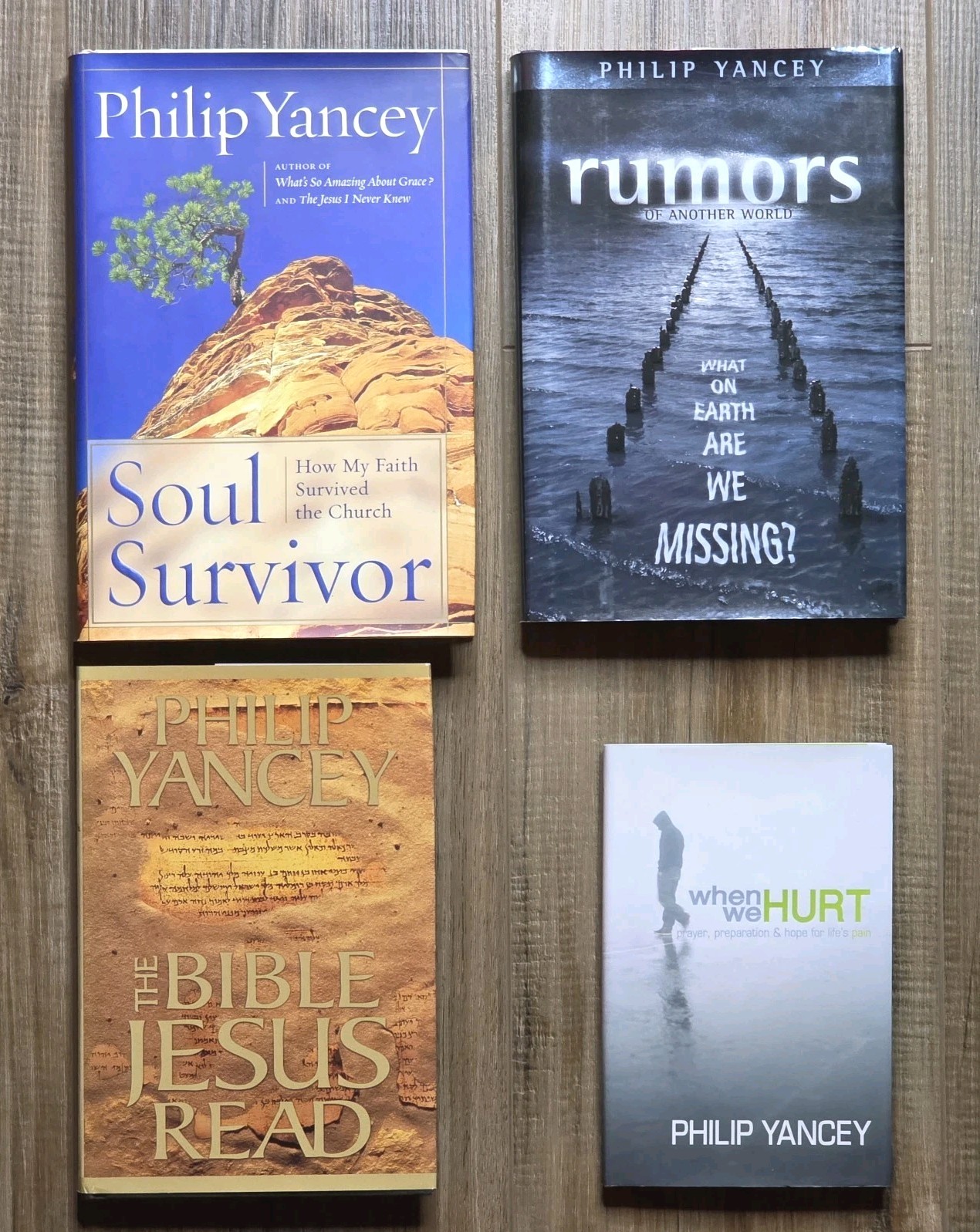 Philip Yancey Christian Book Lot of 4 Hardcover Religious Bible Spiritual Jesus
