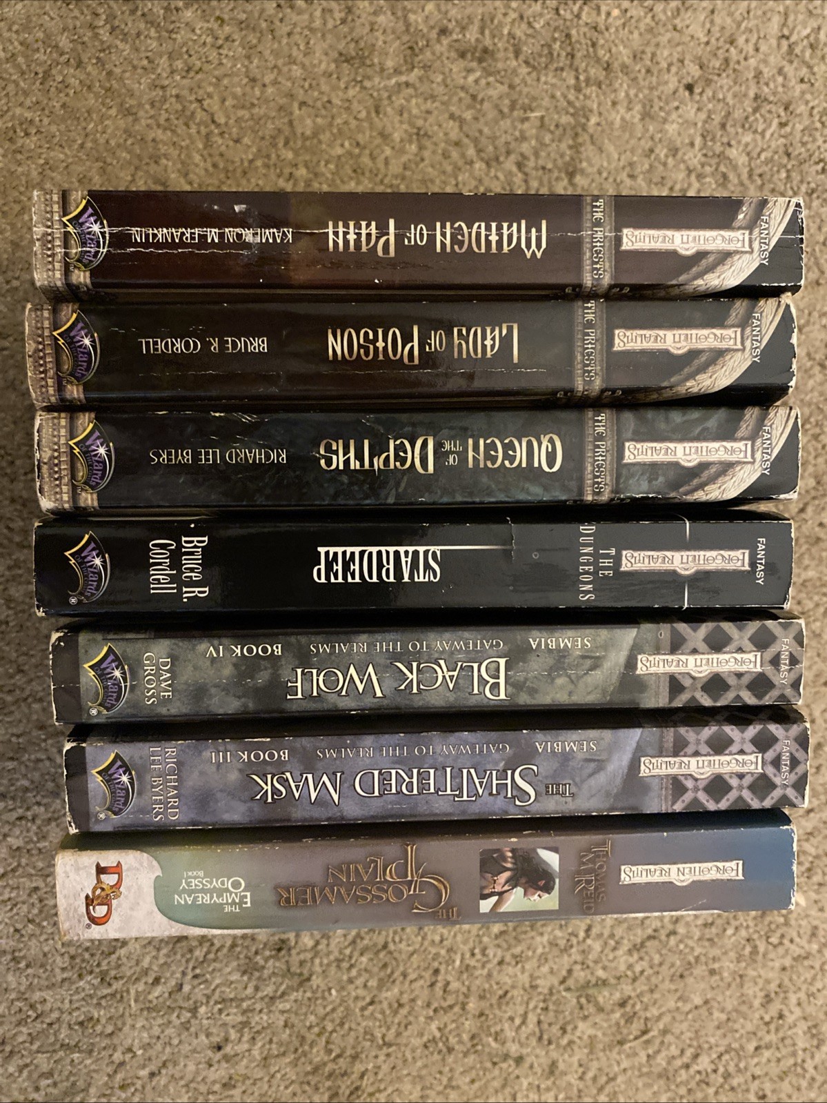 7 Book Lot Vintage Wizards Of The Coast Forgotten Realms Priests 1-3, Sembia 1st