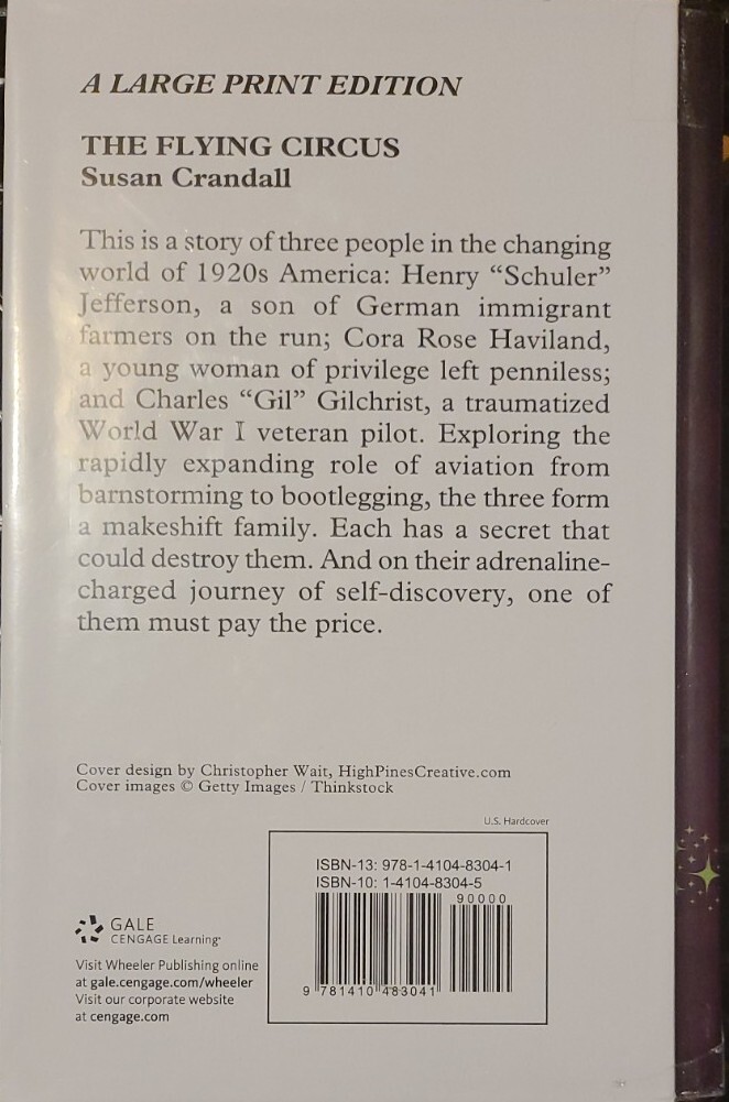 The Flying Circus by Susan Crandall (2015, Hardcover, Large Type / large…