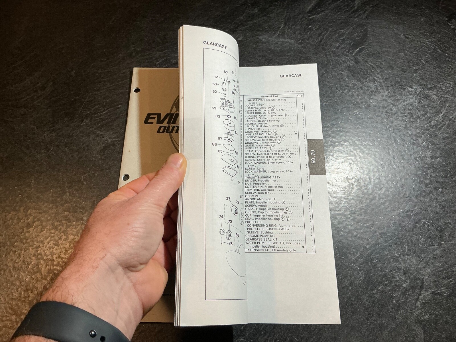 1997 Johnson & Evinrude 50 60 70 HP Models Outboard Parts Catalog 3 Cyl 2 Stroke