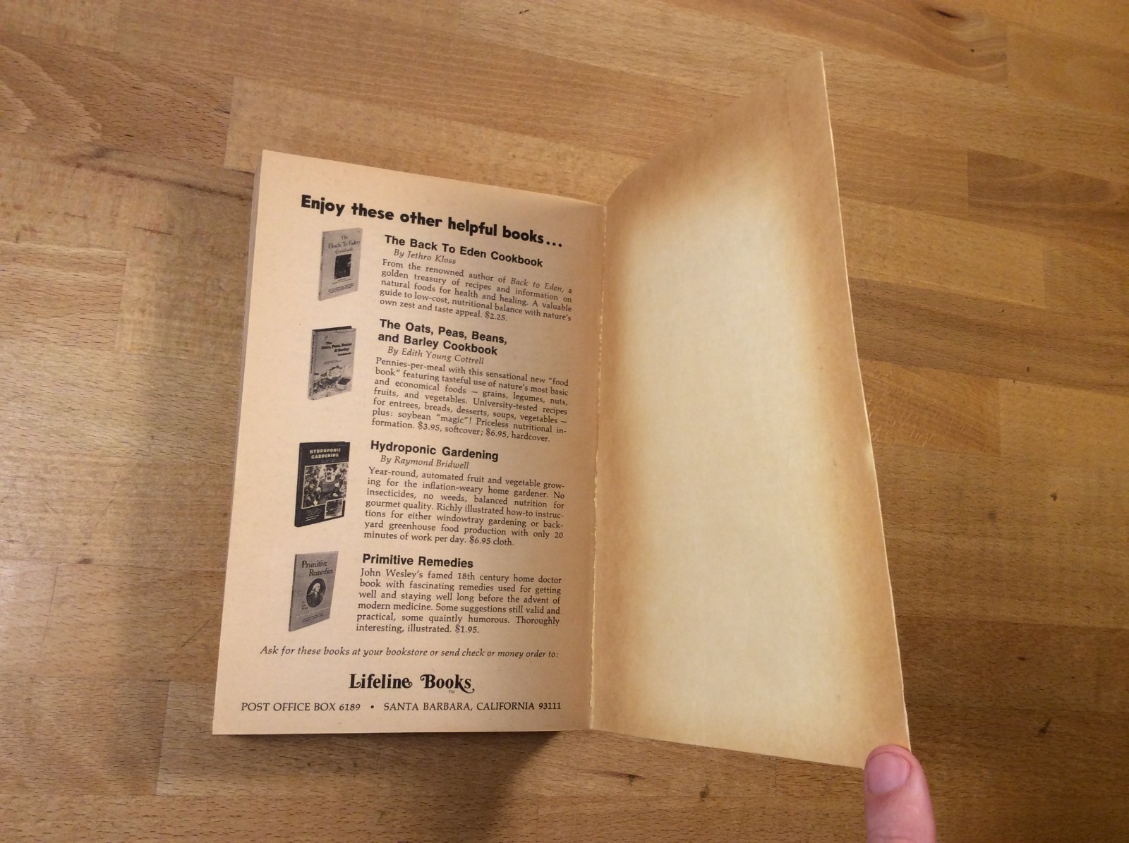 Back to Eden, Jethro Kloss, 1974 Paperback 4th Edition 5th Printing