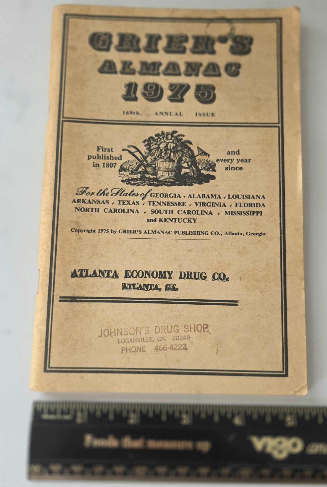 Grier’s Almanac 1975 Magazine Book 169th Annual Issue 112 pages (tight) Age disc