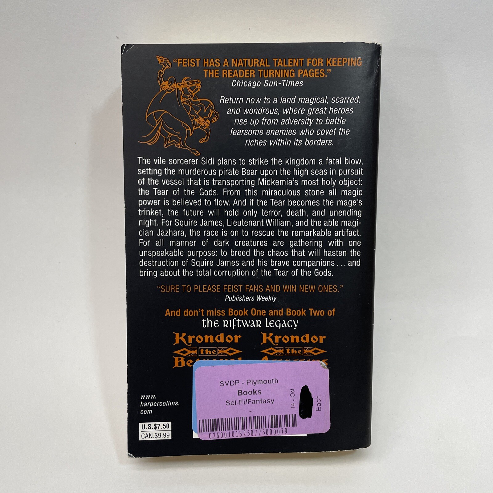 Fantasy: Riftwar Legacy Ser.: Krondor: Tear of the Gods by Raymond E. Feist