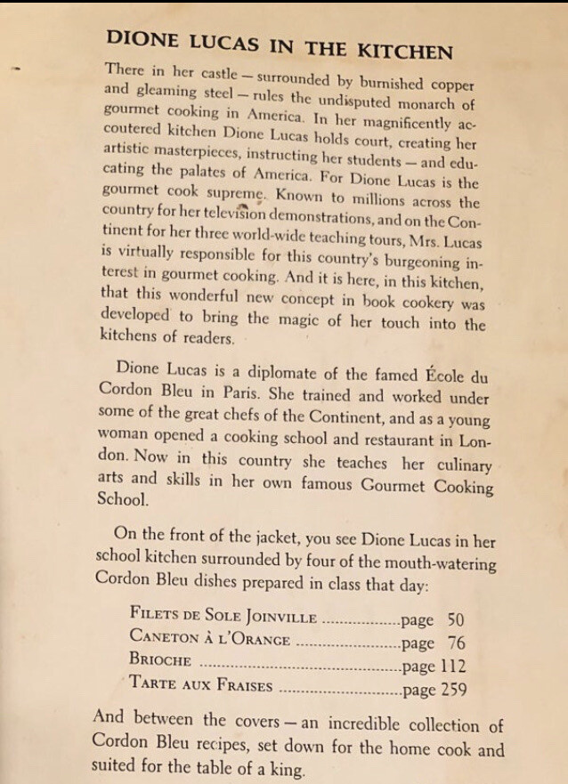 1964 Gourmet Cooking School Cookbook Hardcover Dione Lucas 366 Pages