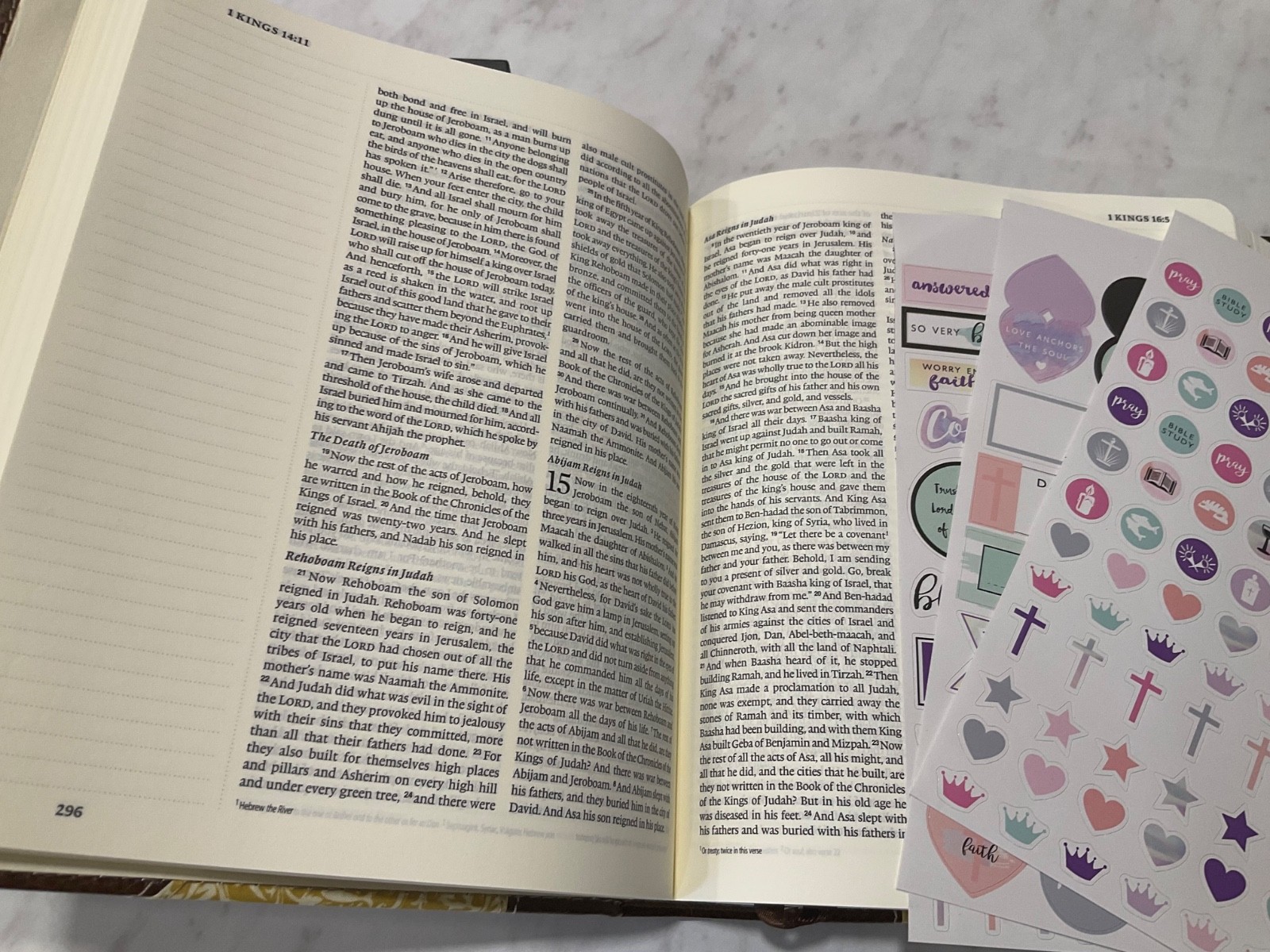 ESV Journaling Bible and 3 Sticker Sheets