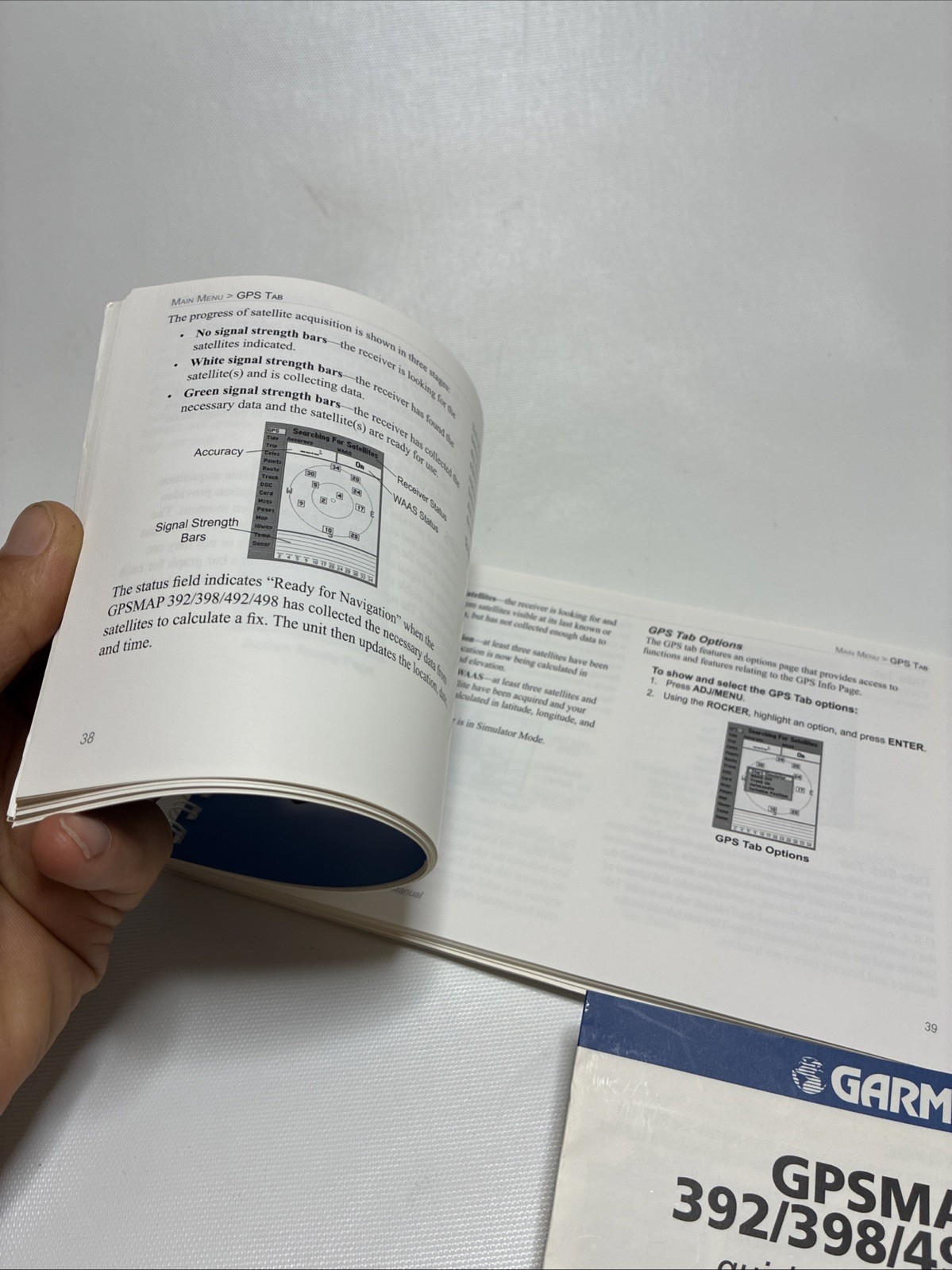 Garmin GPSMAP 392/398 492/498 Owners Manual: 111 Pages Black and White