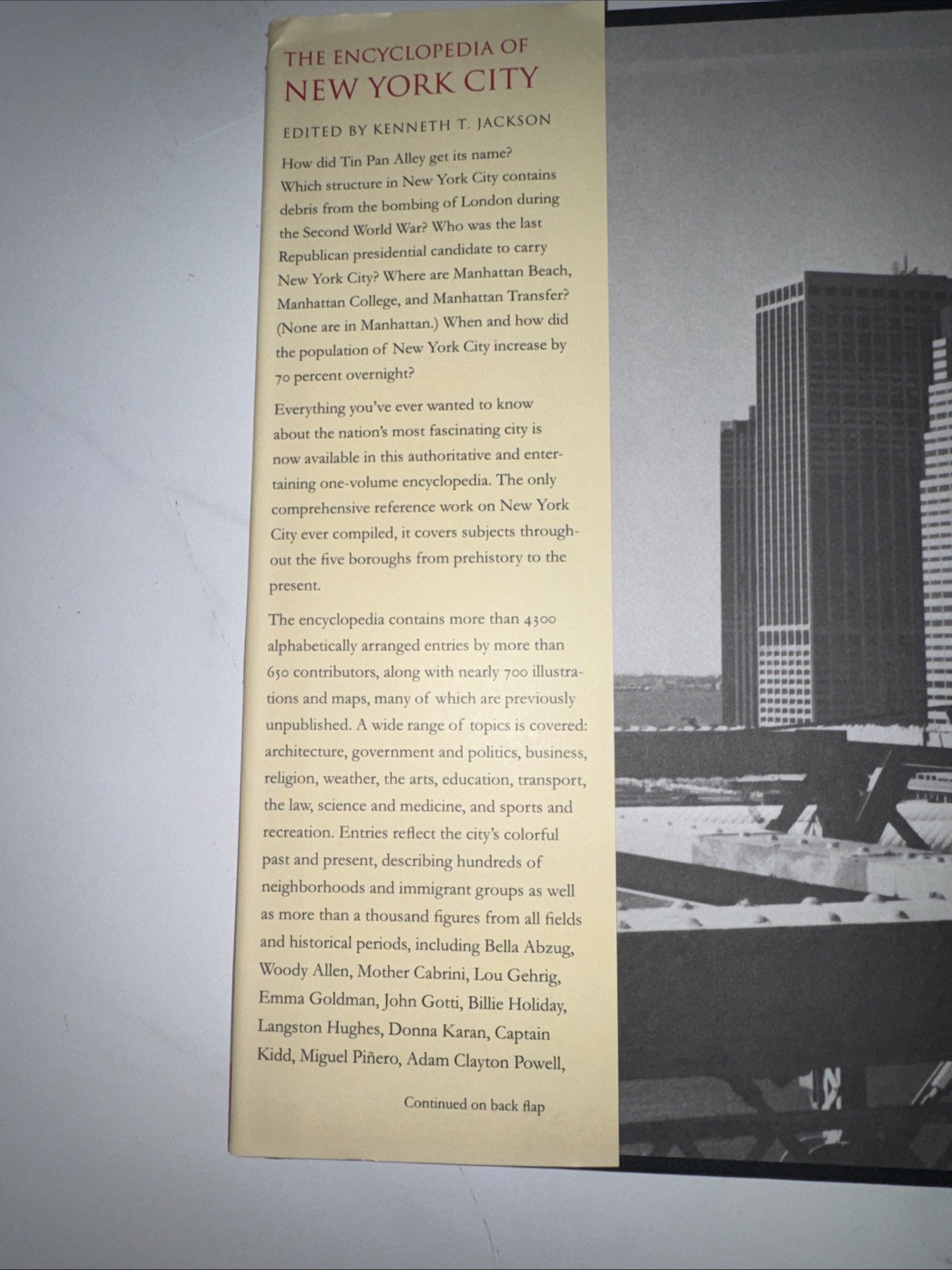 Encyclopedia of New York City by Kenneth T. Jackson (1995, Hardcover)