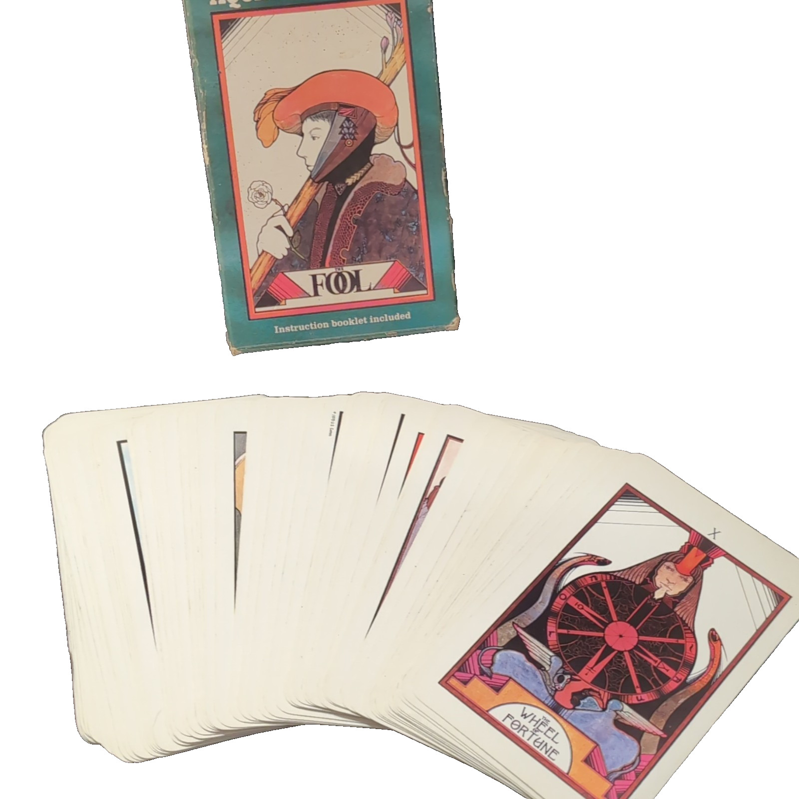 U.S. Games Systems Aquarian Tarot Deck AQ78 w/ Instruction Booklet 1970 Vintage