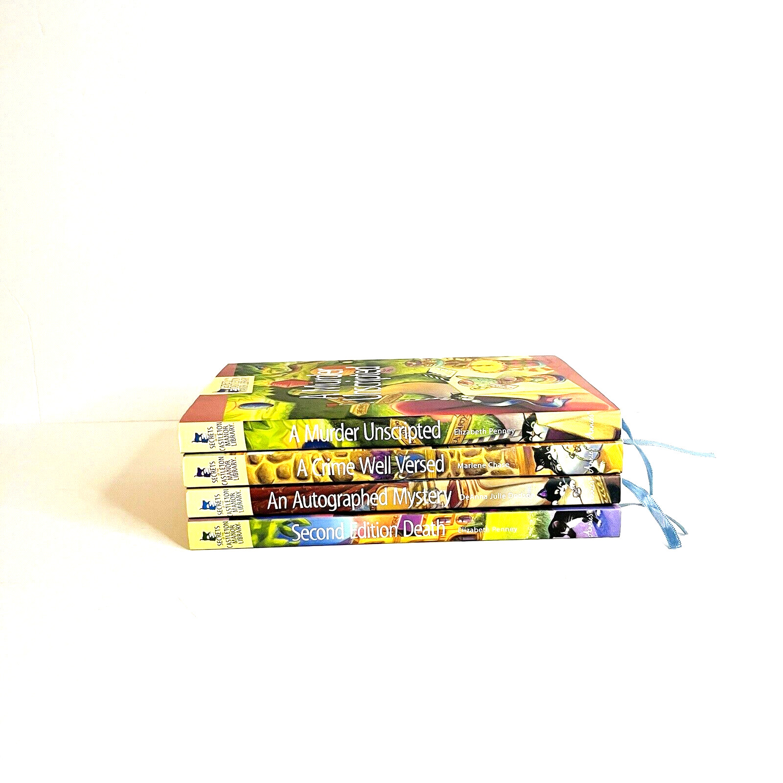 Secrets of the Castleton Manor Library Autographed Mystery Lot of 4 Books