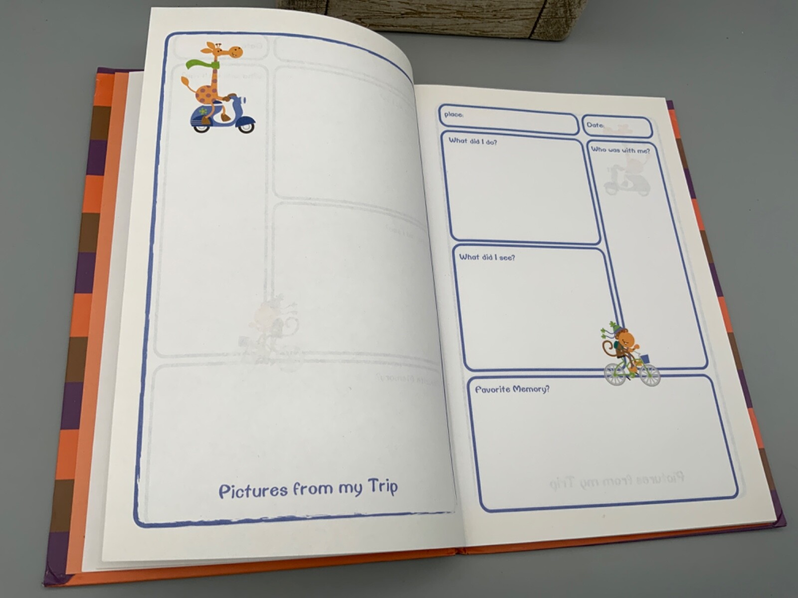 Travel Journel Hardback Book for Kids, 6 x 9 Inches, 100 pages
