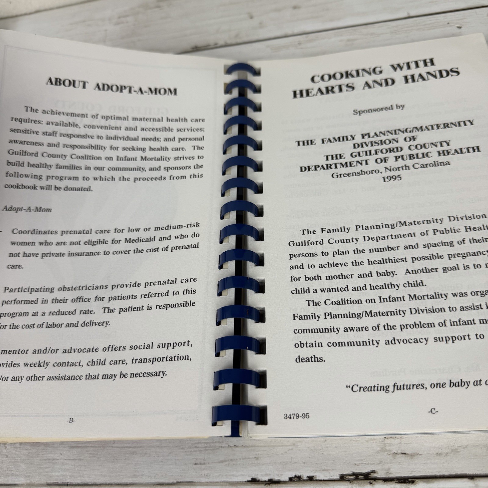 Guilford County Health Department Maternity Cookbook North Carolina 1995 NC