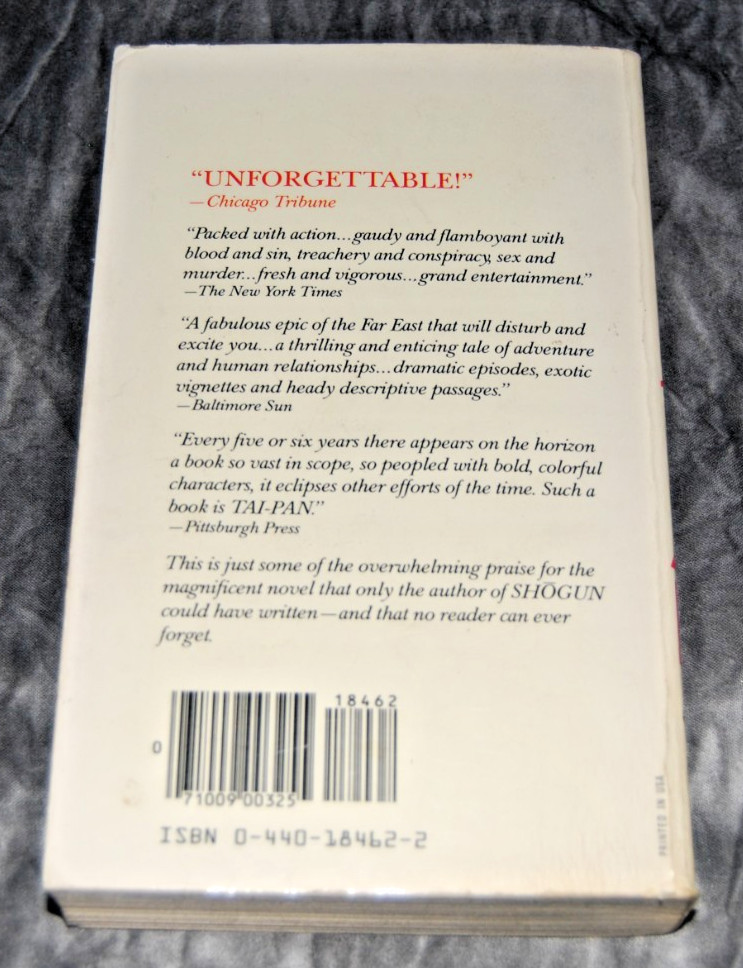 Tai-Pan by James Clavell (1980) Vintage Dell Paperback – Asian Saga – Good