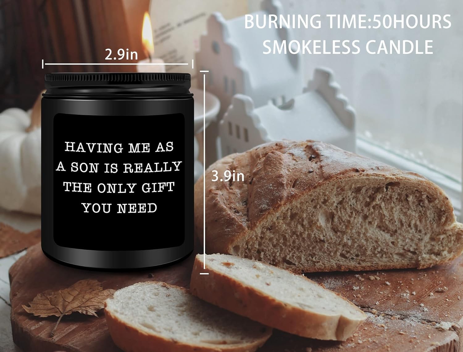 Having Me As A Son Candle – 9 oz Lavender Gift for Mothers, Fathers, and Beyond