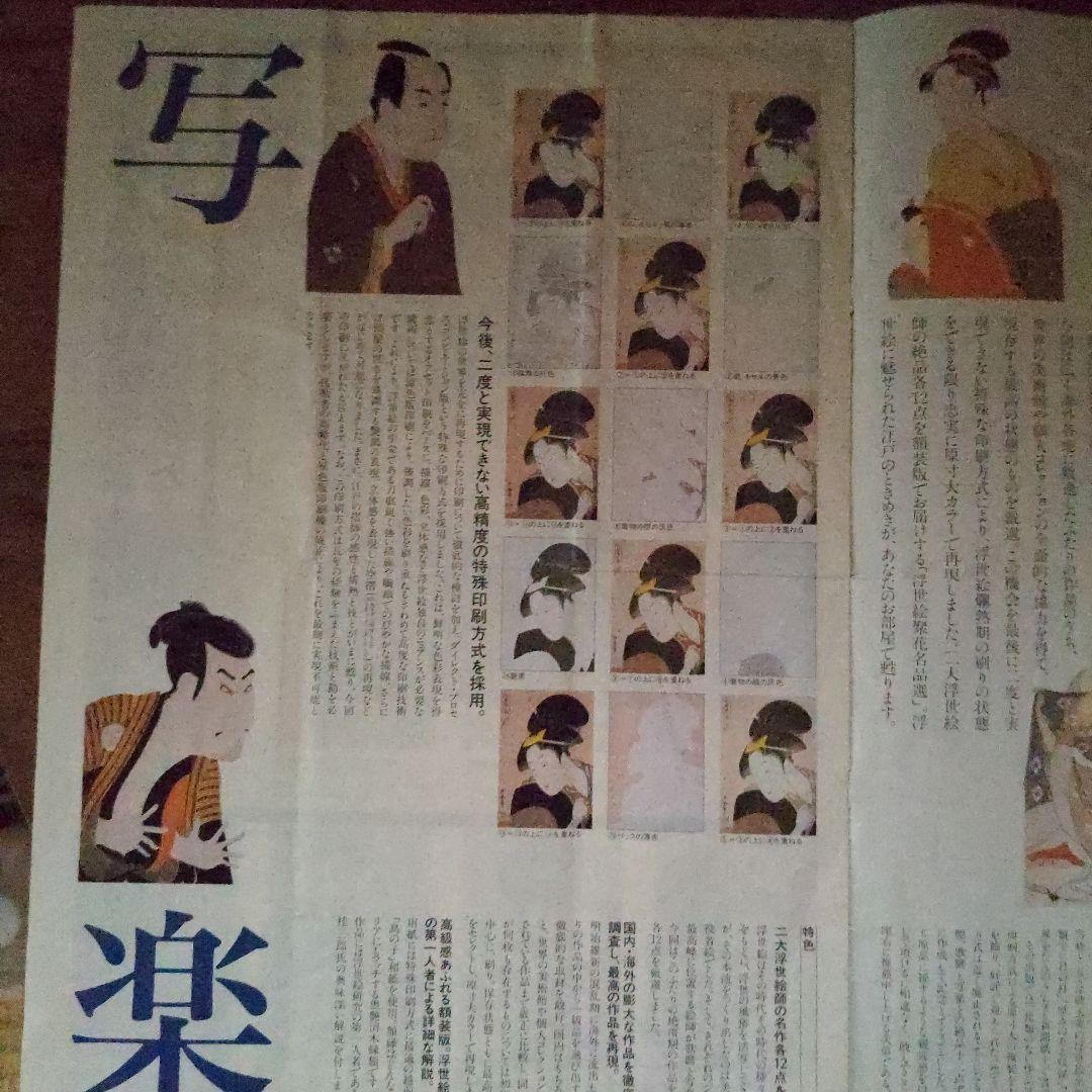 Utamaro Sharaku Masterpiece Set of 2 Prints 14.2×10.3in Echizen Washi Yomiuri Pu
