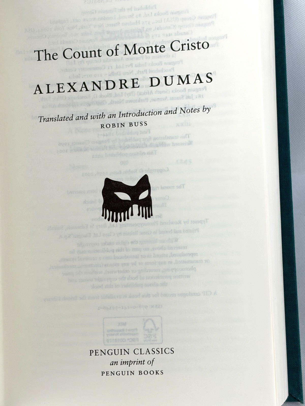 THE COUNT OF MONTE CRISTO by Alexandre Dumas Penguin Clothbound Collectible NEW