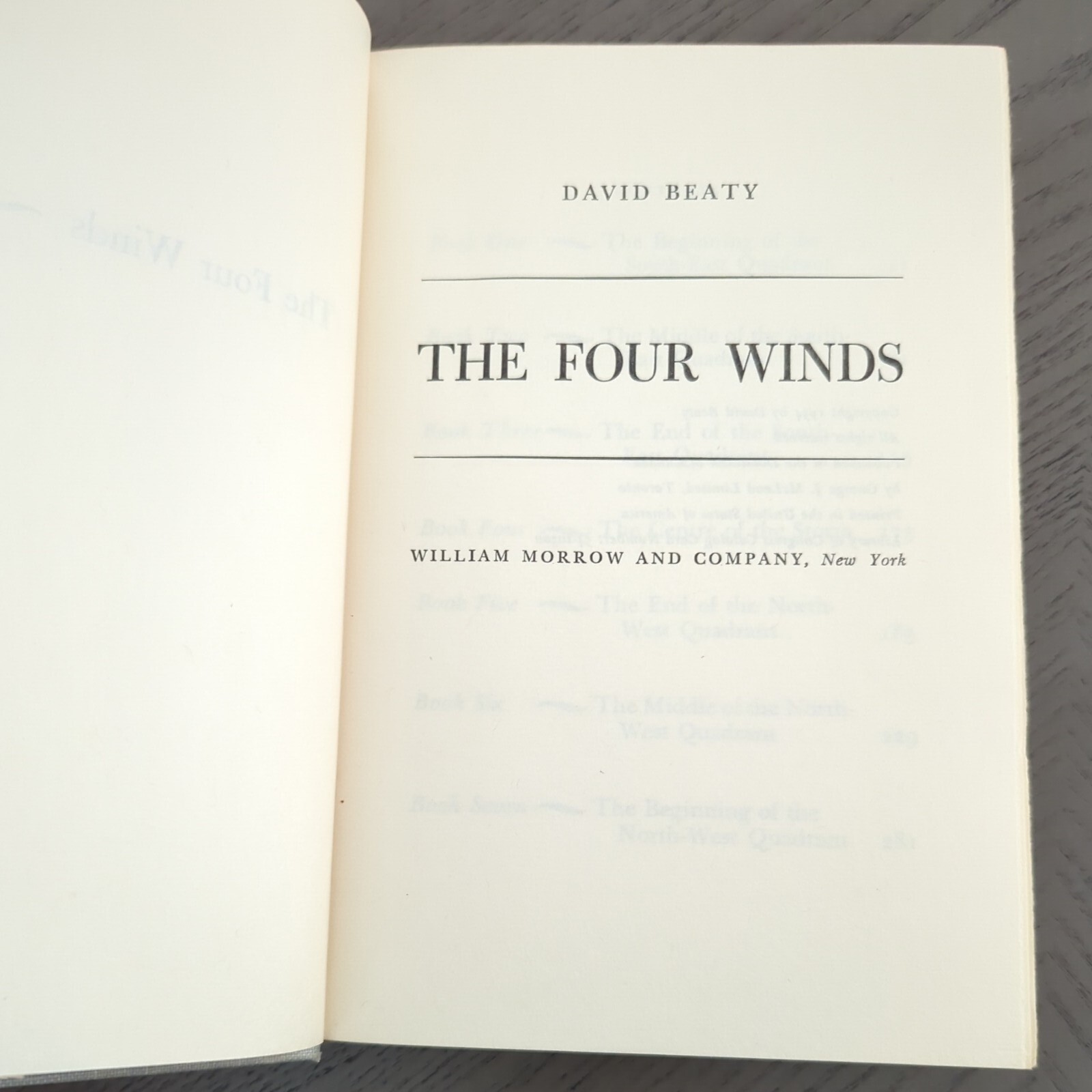 The Four Winds (Hardcover 1954) David Beaty DJ Romance Drama Novel Book Club Ed.