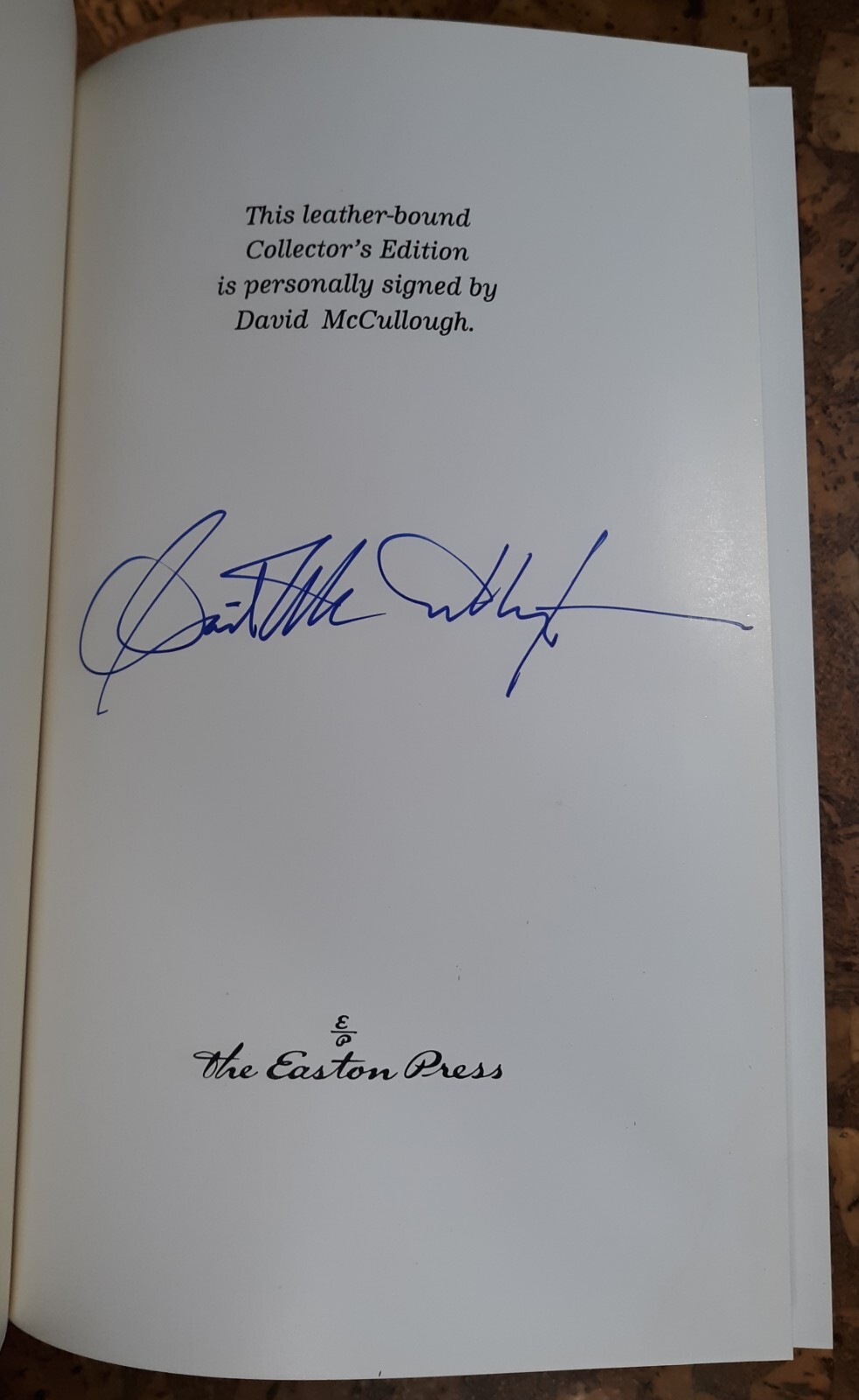 TRUMAN David McCullough SIGNED Easton Press Volume 1 *PAGE EDGE DAMAGE*