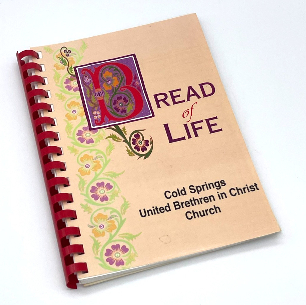 Bread of Life Cookbook Church Ladies Recipes 1996 Fayetteville PA- 88 pages
