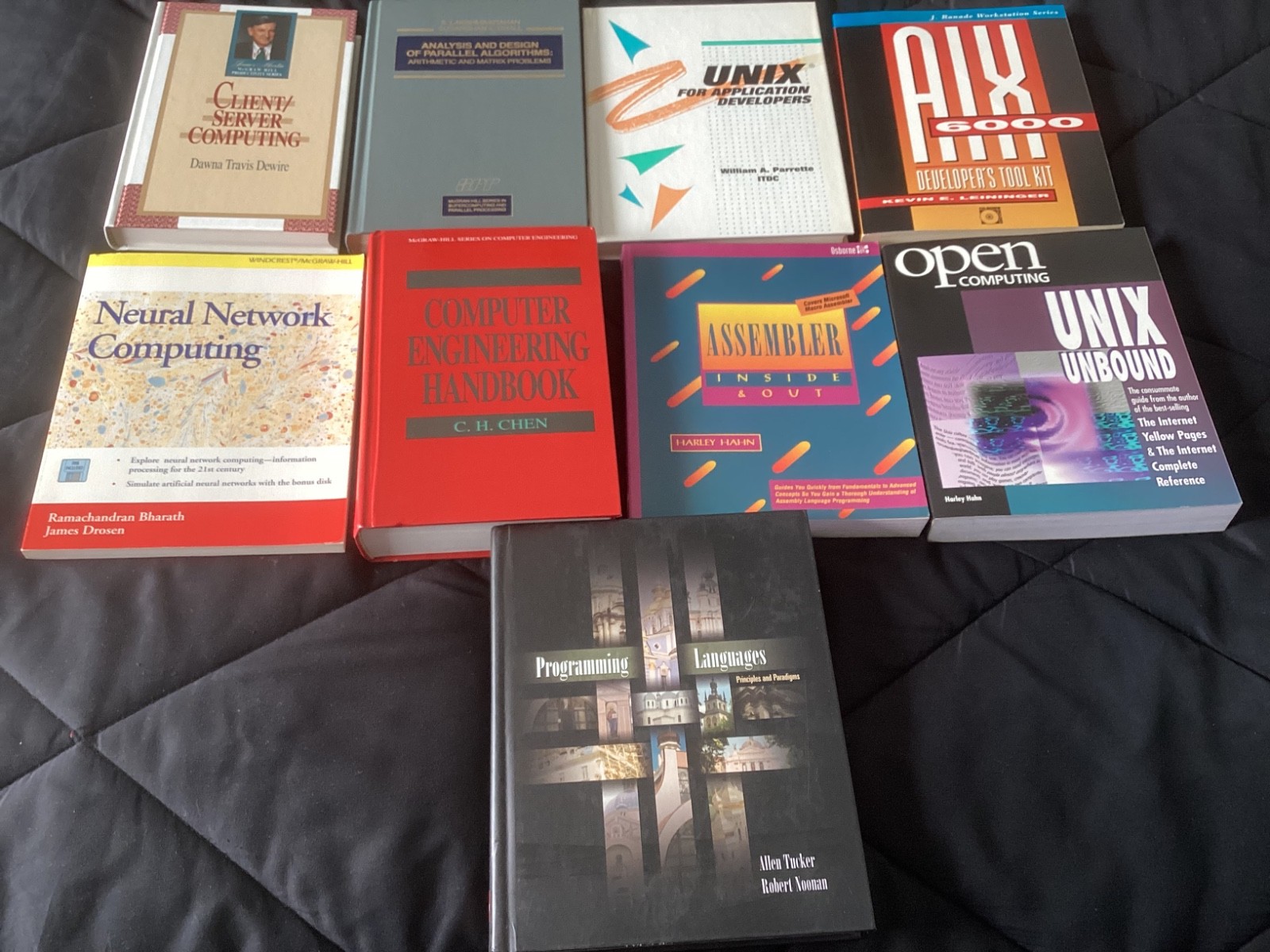 McGraw Hill Lot of 11 Books, Unix, Assembler, C++, Neural Networks