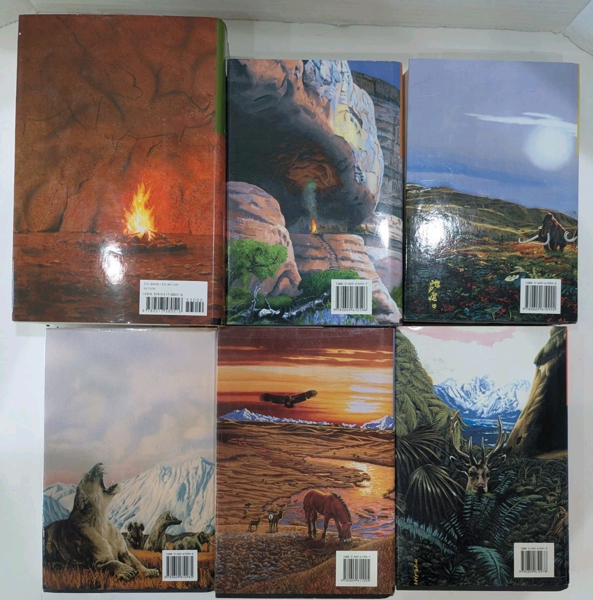 Complete Series EARTH’S CHILDREN 1-6 Jean M. Auel HB Lot Clan Of The Cavebear