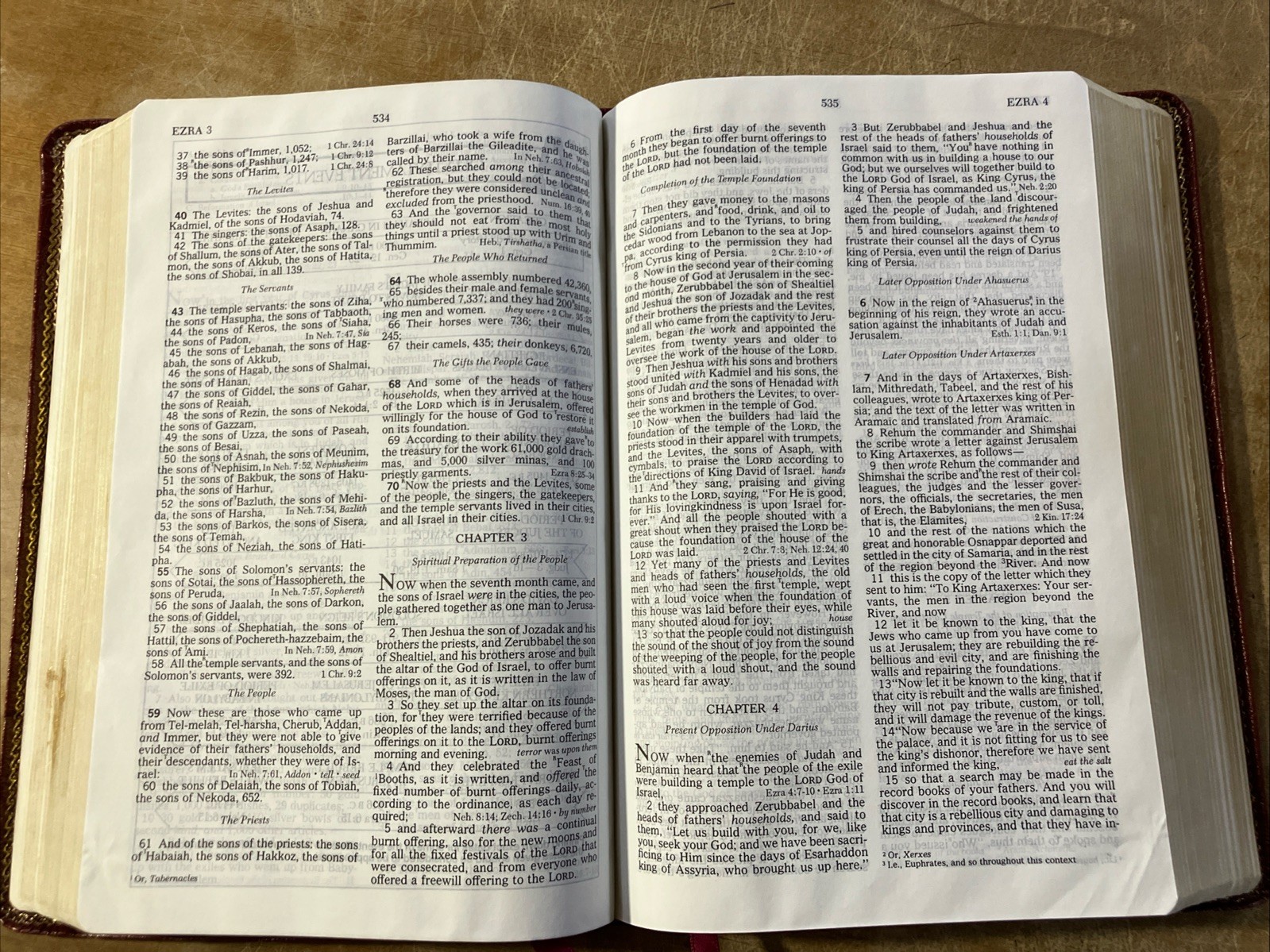 NASB New Open Bible Study Edition Burgundy Genuine Leather 1990 USA 1976BG