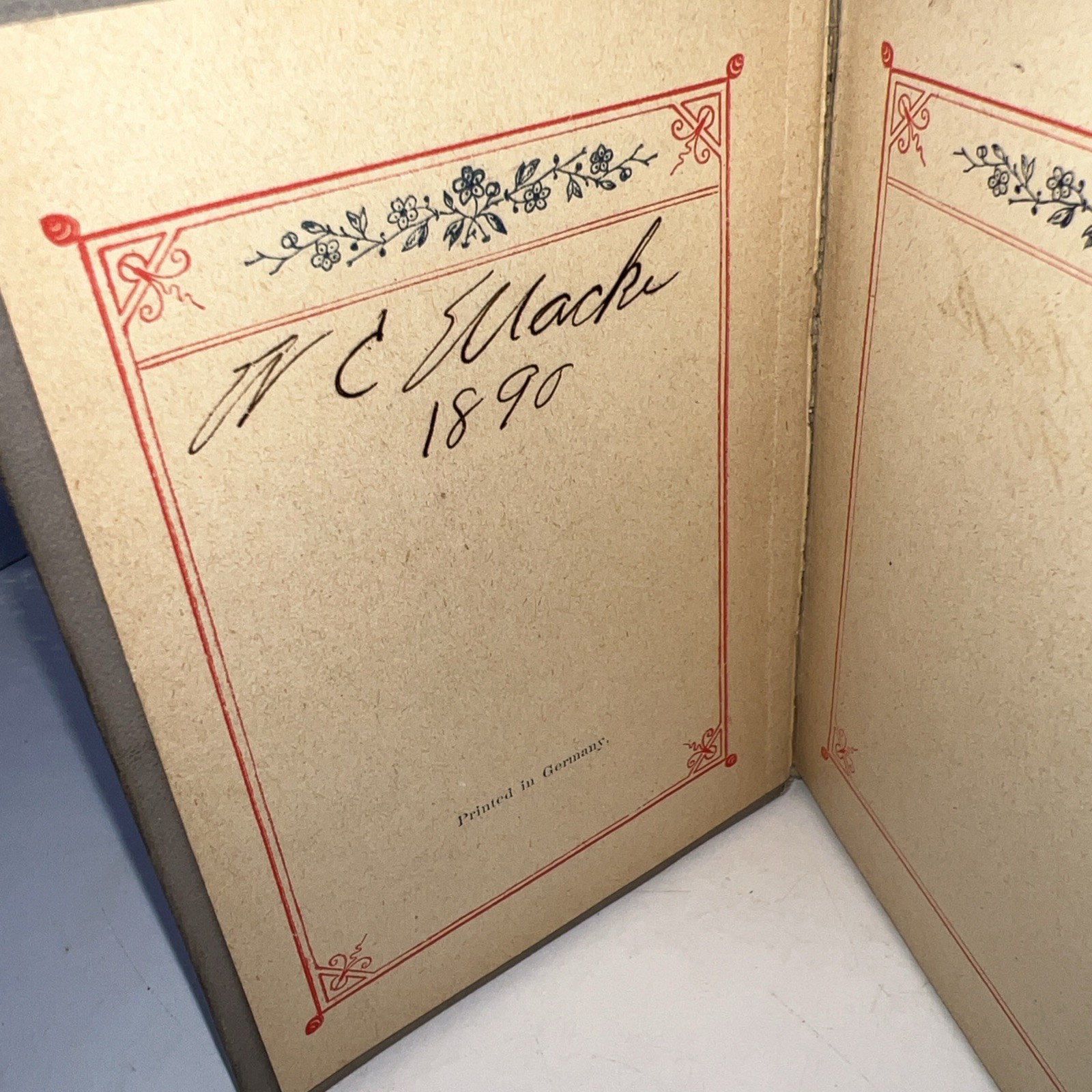 Vintage Forget Me Not German Prayer Book „Christliches Vergissmeinnicht“