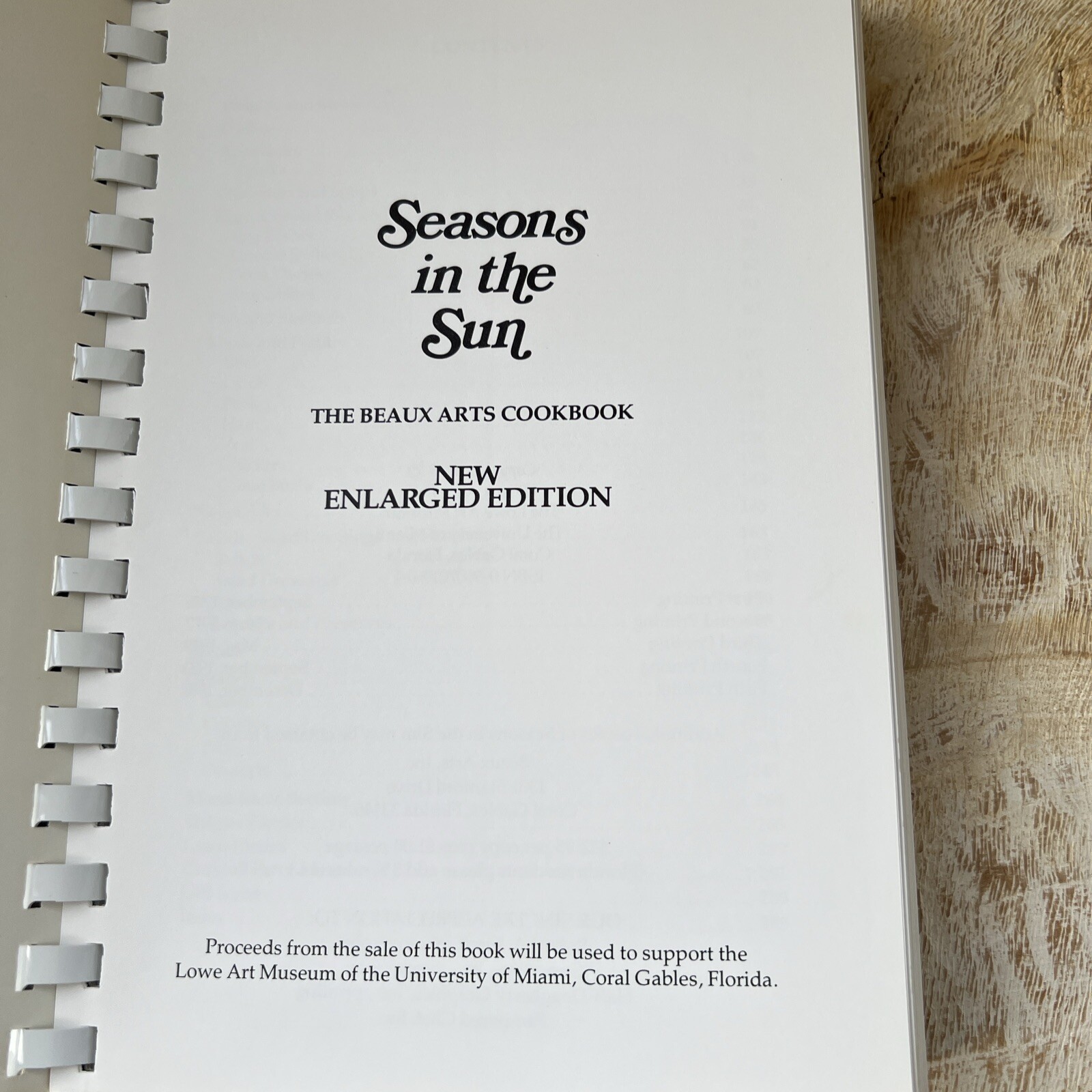 Seasons in the Sun by Beaux Arts Lowe Art Musuem University of Miami Cookbook 84