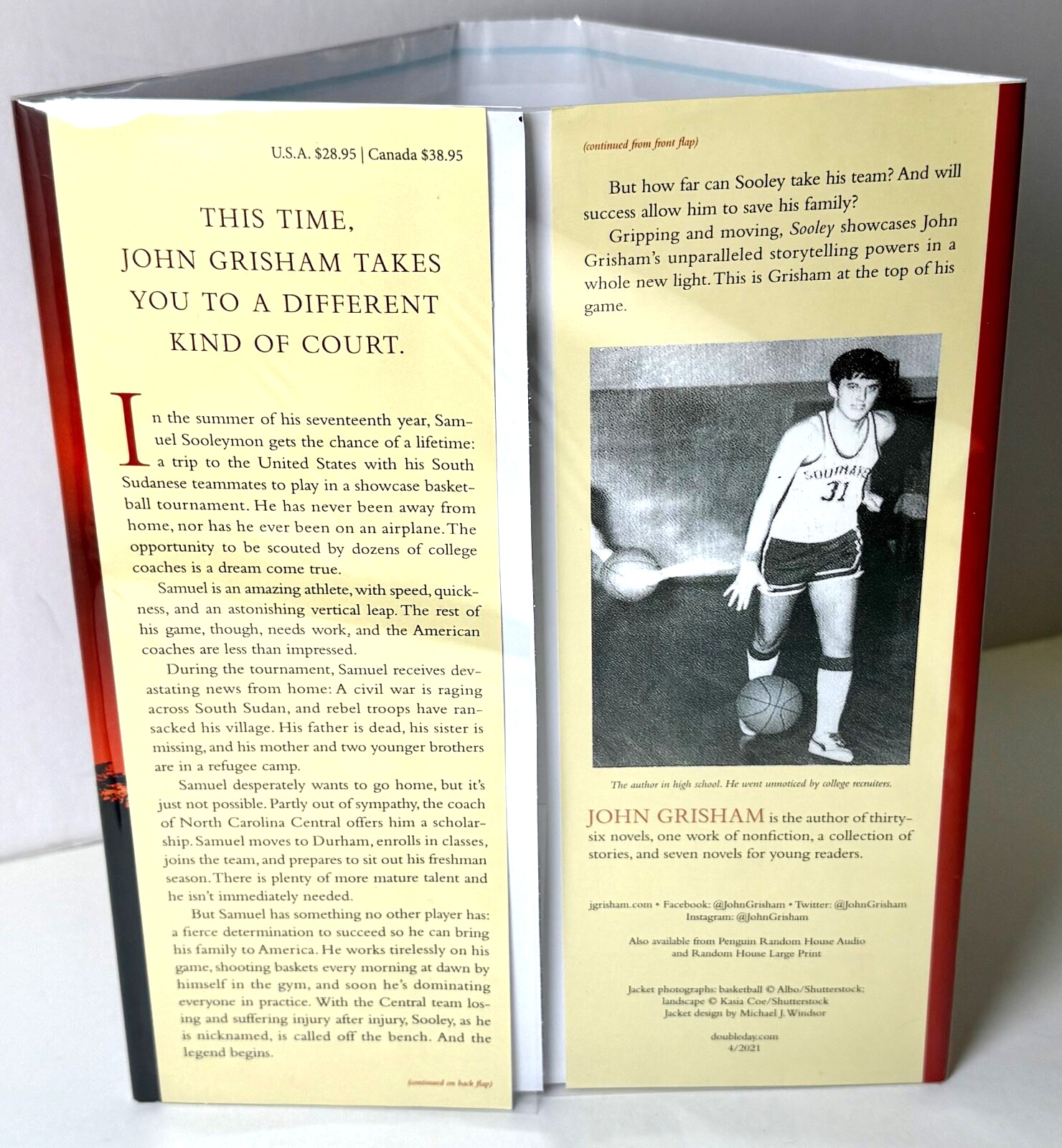 Sooley, John Grisham 2021 HCDJ 1st ed 1st print in Mylar, Like new