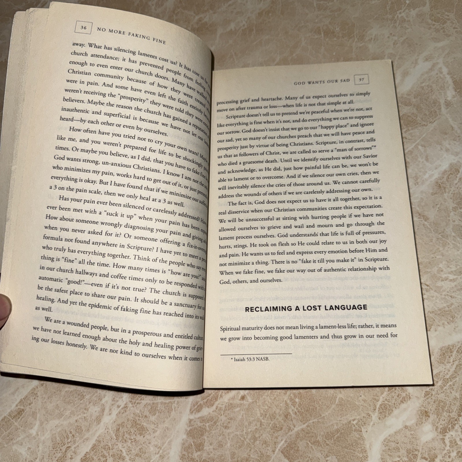 No More Faking Fine : Ending the Pretending by Louie Giglio and Esther Fleece