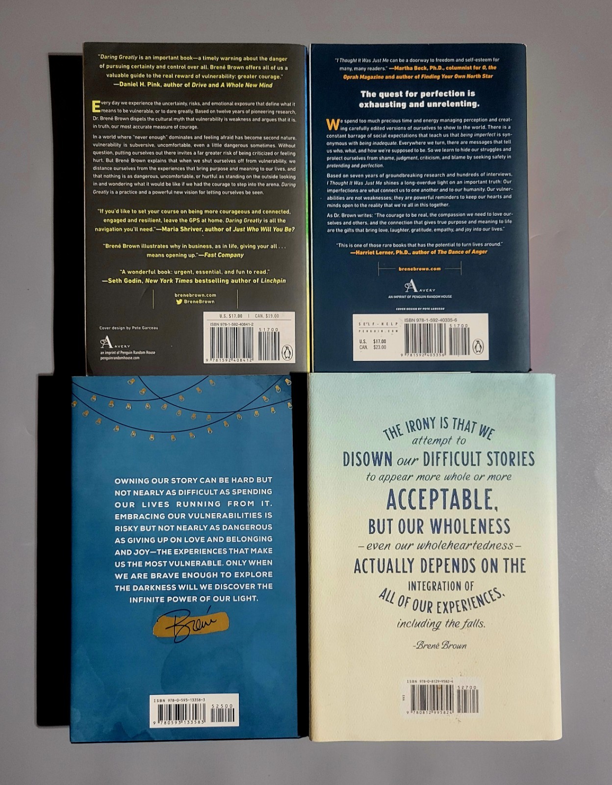 Brene Brown 8 Book Set : 6 HC / 2 PB -VG