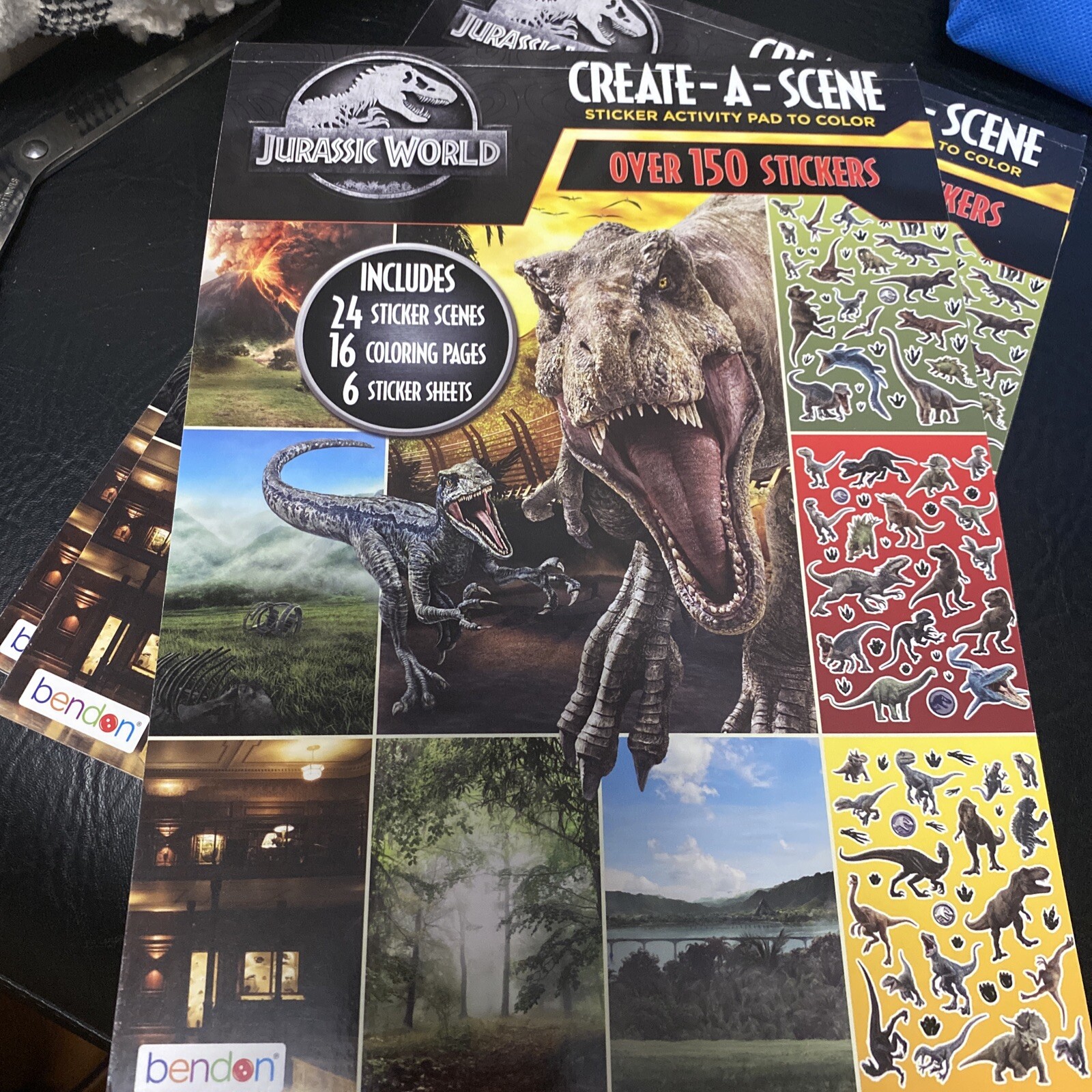 JURASSIC 11×8 Jurassic World Create A Scene Sticker Activity Pad To Color