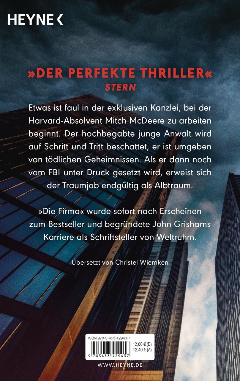 Die Firma ~ John Grisham ~ 9783453429437