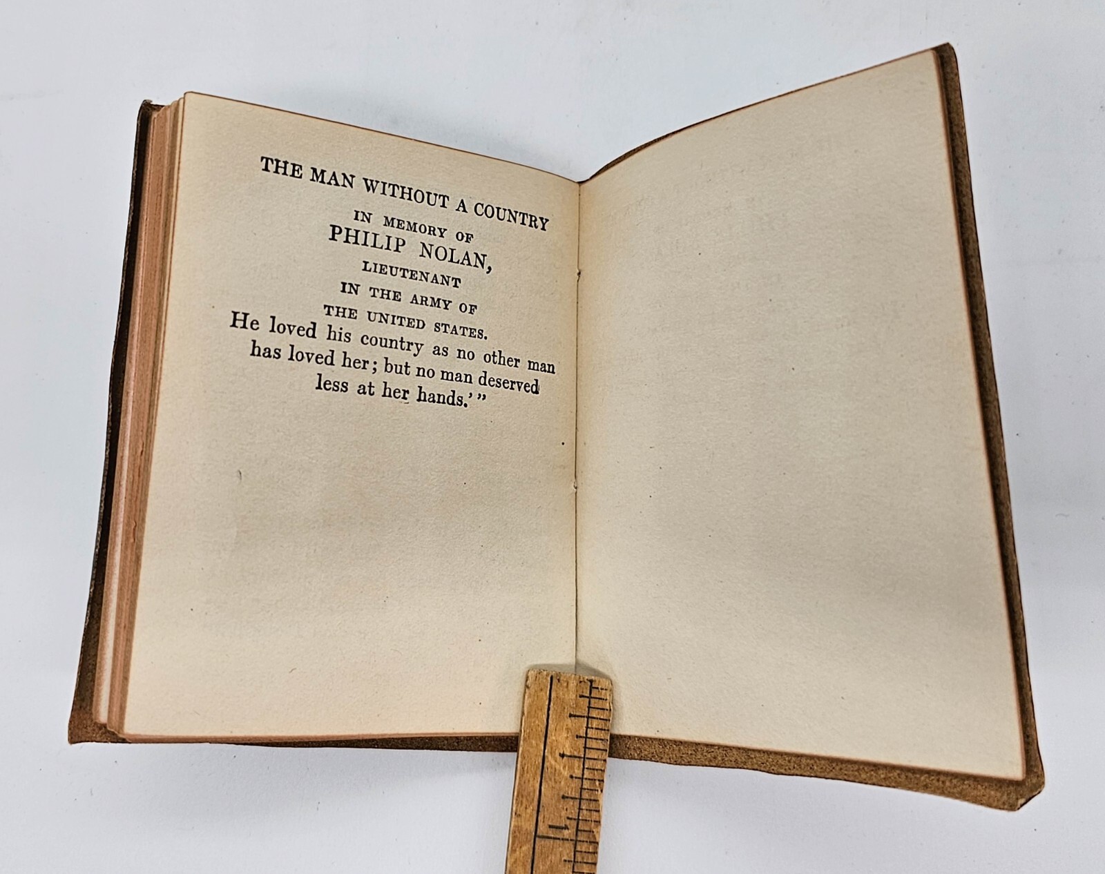 Little Leather Library Books Green Cover Man Without A Country by Hale